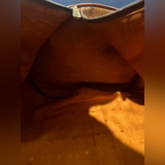 MCM Cognac Visetos Coated Canvas Stark Weekender 50 Duffel Bag - Picture 13 of 14